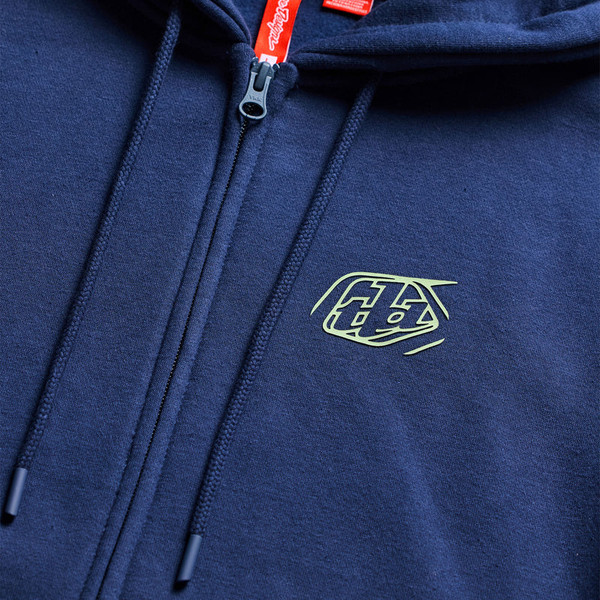 Troy Lee Designs Zip Up Hoodie - Badge Navy Sage