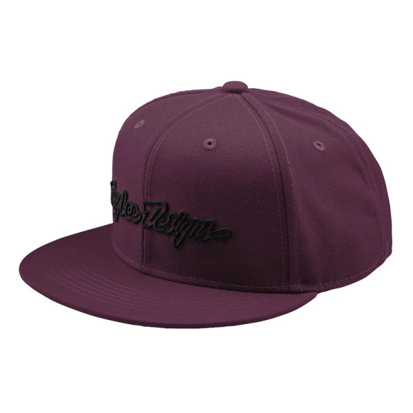 Troy Lee Designs Flat Bill Snapback Signature Sangria