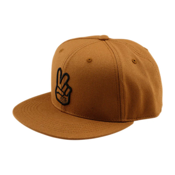 Troy Lee Designs Flat Bill Snapback - Peace Sienna