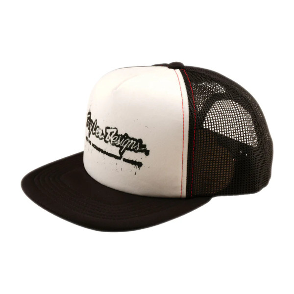 Troy Lee Designs Trucker Snapback Repeats Black White