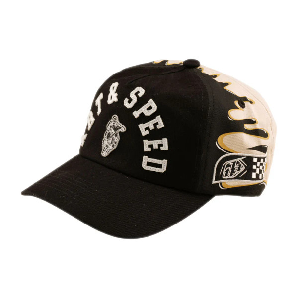 Troy Lee Designs Unstructured Snapback Finish Line Black Pumice