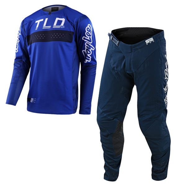 Troy Lee Designs Se Pro Kit Combo - Grid Blue Fog / Navy