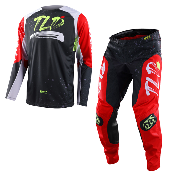 Troy Lee Designs GP Pro Kit Combo - Partical Glo Red