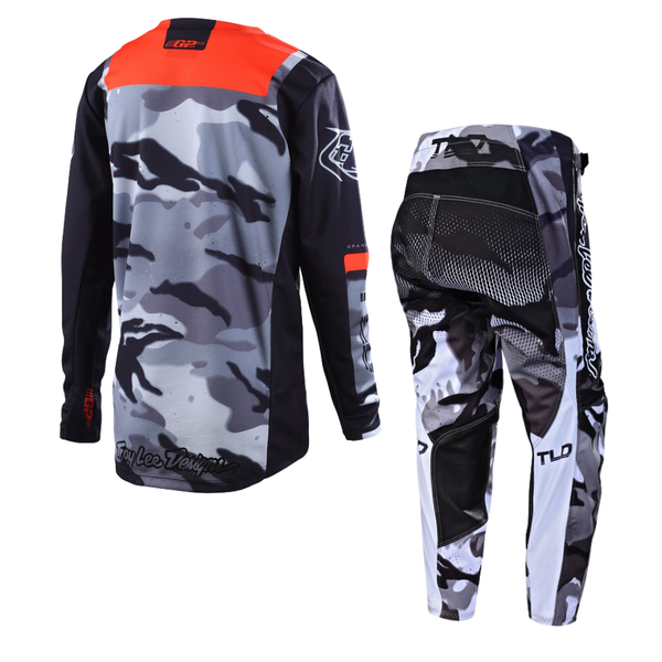 Troy Lee Designs Youth GP Kit Combo - Brazen Camo Black / Orange