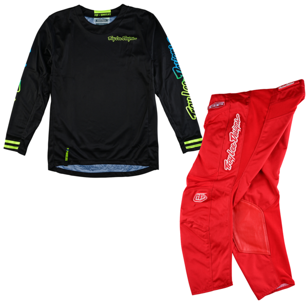 SF - Troy Lee Designs Youth GP Kit Combo - Mono Red Mono Cyan