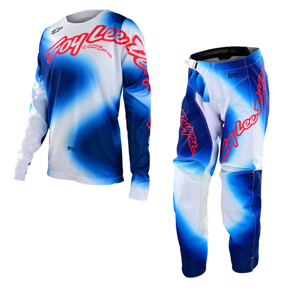 Troy Lee Designs Youth GP Pro Kit Combo - Lucid White/ Blue