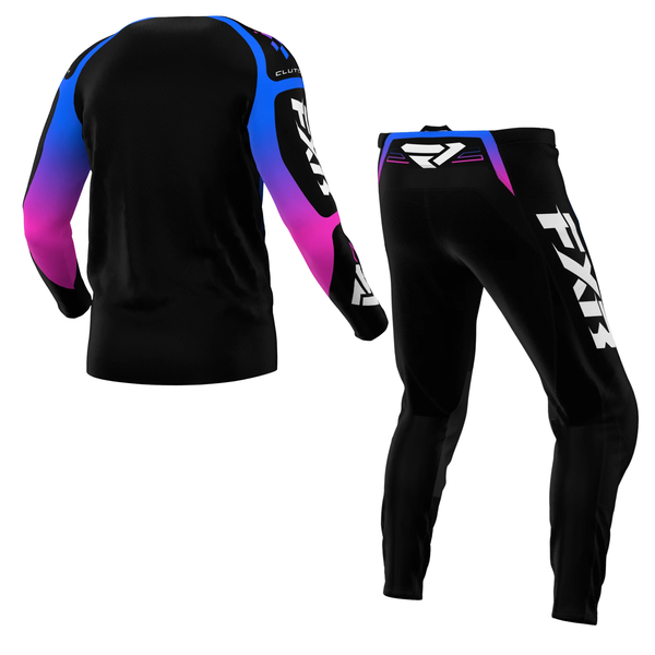 FXR Clutch MX Kit Combo - Black / Blue / Pink