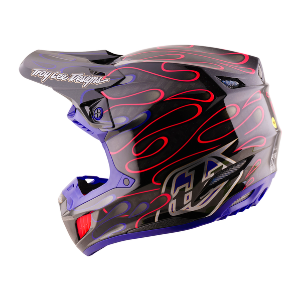 Troy Lee Designs 2026 Fall SE5 CARBON Helmet w/Mips Overspray - Black / Magenta