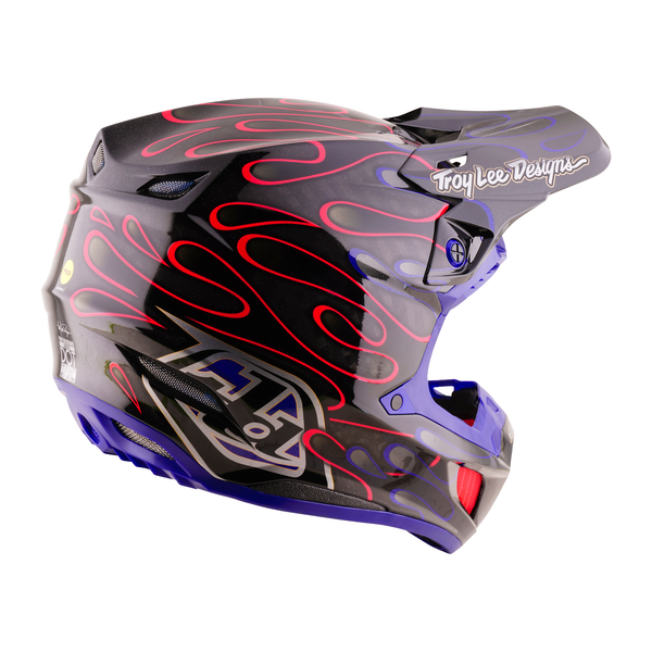 Troy Lee Designs 2026 Fall SE5 CARBON Helmet w/Mips Overspray - Black / Magenta