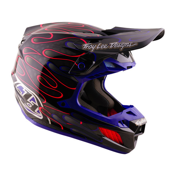 Troy Lee Designs 2026 Fall SE5 CARBON Helmet w/Mips Overspray - Black / Magenta