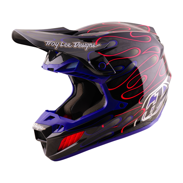 Troy Lee Designs 2026 Fall SE5 CARBON Helmet w/Mips Overspray - Black / Magenta