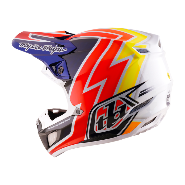 Troy Lee Designs 2026 Fall SE5 CARBON Helmet w/Mips Boltz - Navy / White