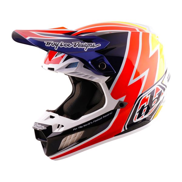 Troy Lee Designs 2026 Fall SE5 CARBON Helmet w/Mips Boltz - Navy / White