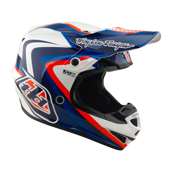 Troy Lee Designs 2026 Fall GP PRO Helmet w/Mips Slides - White / Blue