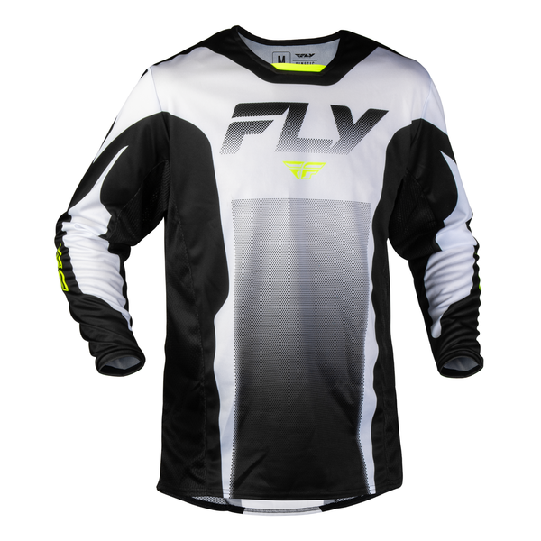 Fly Racing Kinetic Fade Jersey - White / Black / Hi-Vis