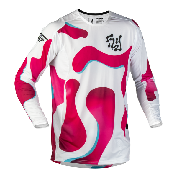 Fly Racing Youth Lite Vibe Jersey - White / Pink / Blue