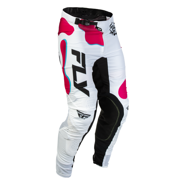 Fly Racing Youth Lite Vibe Pants - White / Pink / Blue