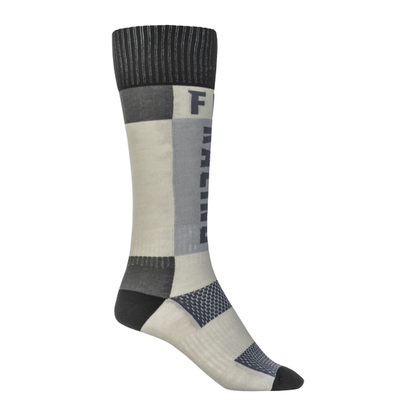 Fly Racing MX Sock Thick - Grey / Black