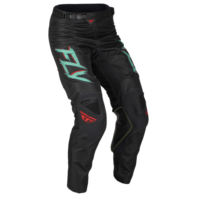 Fly 2023 Kinetic Special Edition Rave Adult Pants (Black/Mint/Red) Front Right