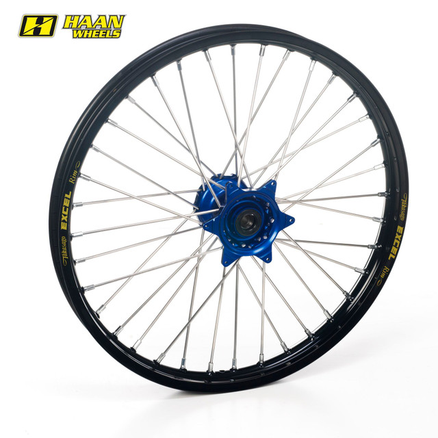 Haan Front Wheel Black Rim/Blue Hub (21 x 1.50) Sherco ALL 05-22