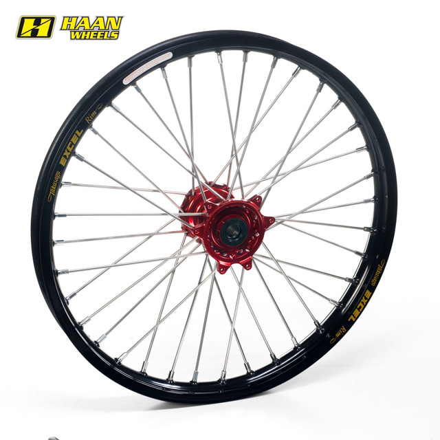 Haan Front Wheel Black Rim/Red Hub (19 x 1.85) Gas Gas MC85 21-22 Big Wheel