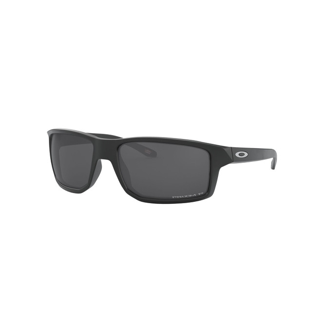 Oakley Gibston Sunglasses (Matte Black) Prizm Black Polarized Lens Front Left Oakley Gibston Sunglasses (Matte Black) Prizm Black Polarized Lens Front Left