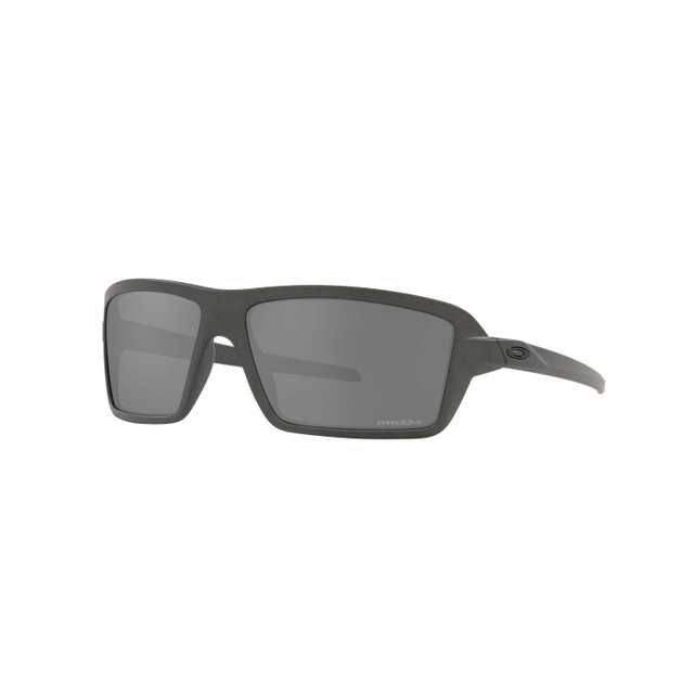 Oakley Cables Sunglasses Adult (Steel) Prizm Black Lens Front Left