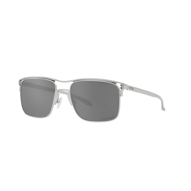 Oakley Holbrook Ti Sunglasses Adult (Ti Satin Chrome) Prizm Black Lens Front Left