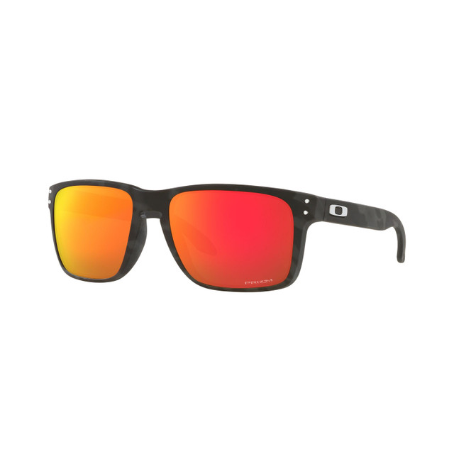 Oakley Holbrook XL Sunglasses Adult (Matte Black Camo) Prizm Ruby Lens Front Left Oakley Holbrook XL Sunglasses Adult (Matte Black Camo) Prizm Ruby Lens Front Left