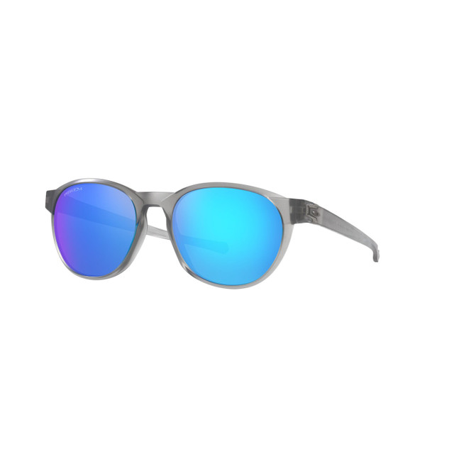 Oakley Reedmace Sunglasses Adult (Matte Grey Ink) Prizm Sapphire Lens Front Left