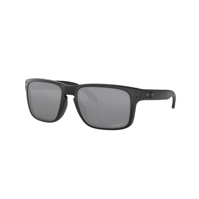 Oakley Holbrook Sunglasses Adult (Matte Black) Prizm Black Polarized Lens Front Left