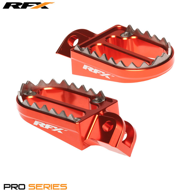 RFX Pro Series 2 Footrests (Orange) KTM SX65 02-21 SX/EXC/SXF/EXCF 125-525 00-15