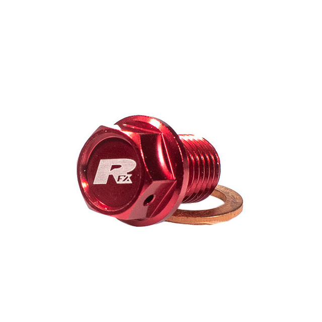 RFX Magnetic Drain Bolt (Red) [M8 x 20mm x 1.25] Honda CRF250 10-19 CRF450 09-15 Suzuki RMZ450 08-19