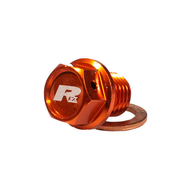 RFX Magnetic Drain Bolt (Orange) [M12x12mm x 1.50] KTM SX/EXC/F125-350 03-21 SX/EXCF450 03-20 Husqvarna TC/FC/TE/FE125-350 14-21 FC/FE450 14-20