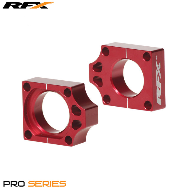 RFX Pro Rear Axle Adjuster Blocks (Red) Beta 2T RR125-300 13-20 4T RR250-480 15-20