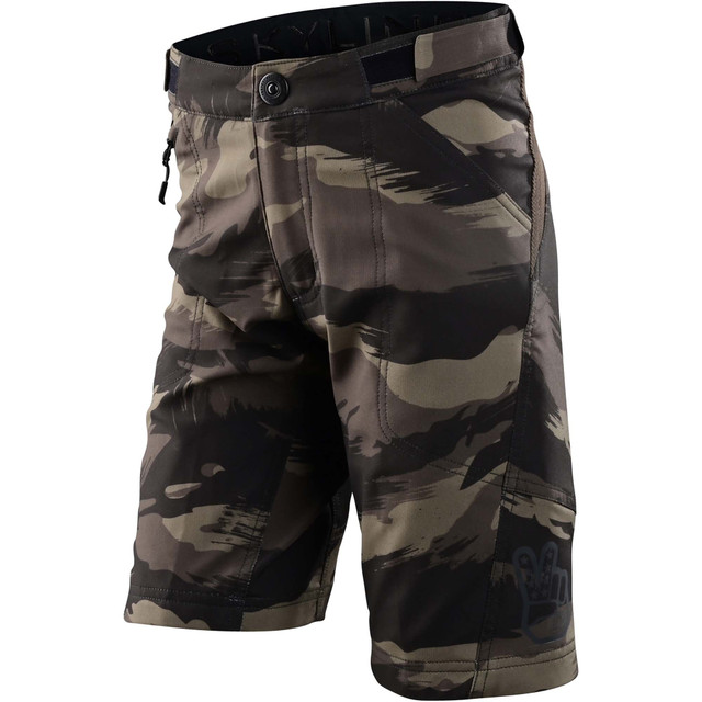 Troy Lee Designs Youth Skyline Shorts - Shell Only Brushed Camo - Military