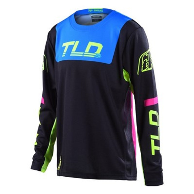 Troy Lee Designs Youth GP Jersey - Fractura Black Fluo Yellow