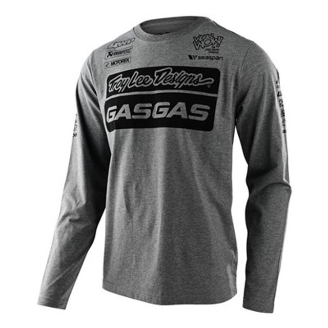 Troy Lee Designs Tld Gasgas Team Ls Tee - Heather Grey Troy Lee Designs Tld Gasgas Team Ls Tee - Heather Grey