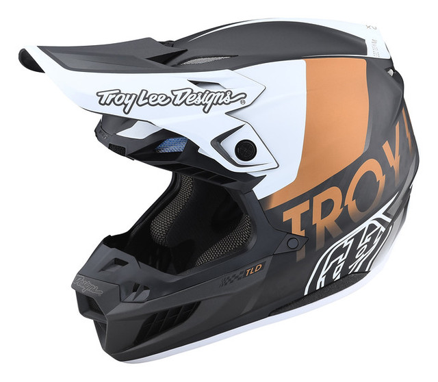 Troy Lee Designs SE5 Carbon Helmet - Qualifier White Bronze