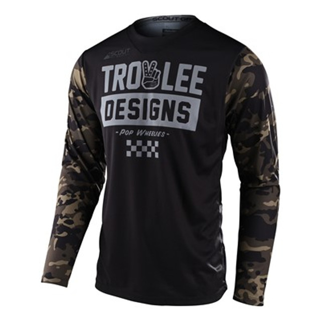 Troy Lee Designs Scout GP Jersey - Peace & Wheelies Camo Green