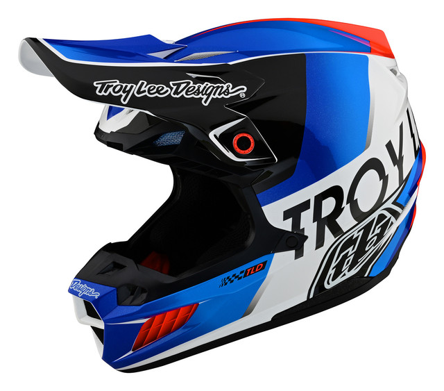 Troy Lee Designs SE5 Composite Helmet - Qualifier White / Blue