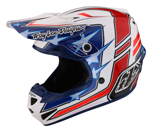 Troy Lee Designs SE4 Polyacrylite Helmet - Flagstaff White