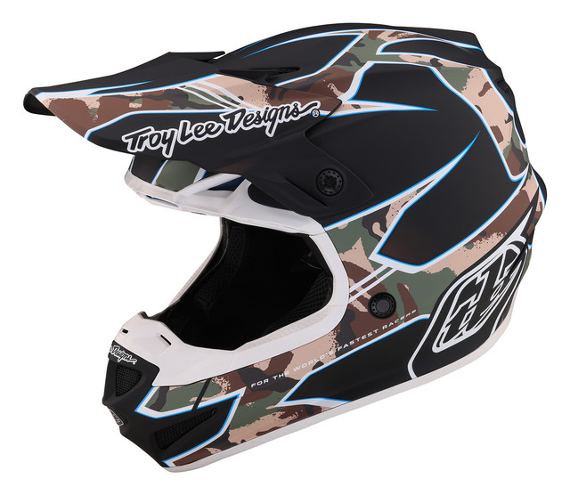 Troy Lee Designs SE4 Polyacrylite Helmet - Matrix Camo Black