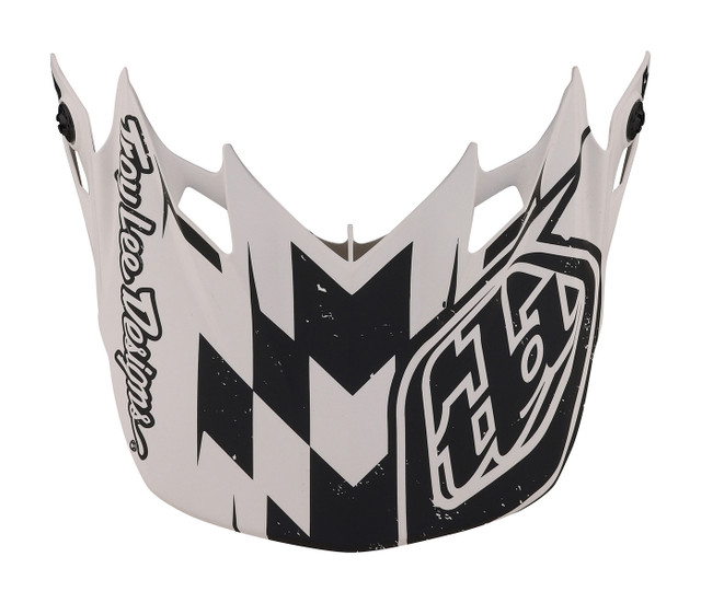 Troy Lee Designs SE4 Visor; Race Shop White / Black