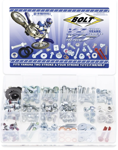 Bolt Motorcycle Hardware Yamaha Yz 2003 â 2021 Yzf 2003 - 2013 Pro Pack Bolt Kit