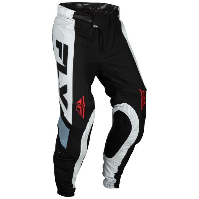 Fly Racing 2024 Lite Pants (Black/White/Denim Grey) Front Right