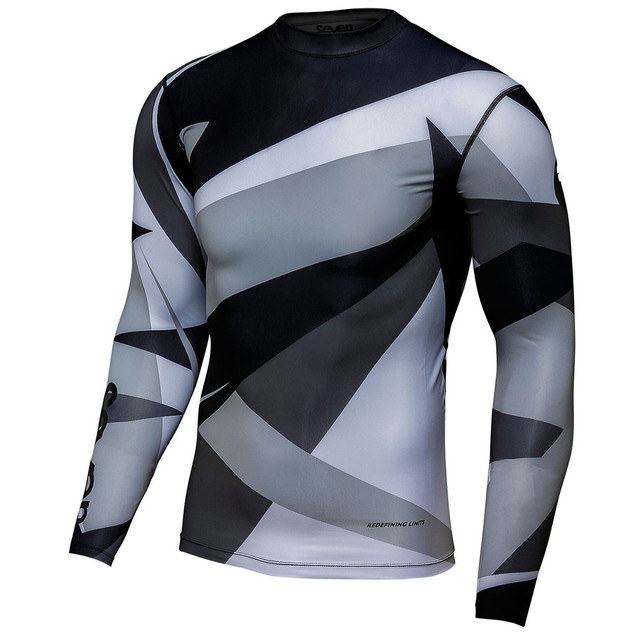 Seven MX Zero Youth Battleship Compression Jersey (Black/Grey) Front