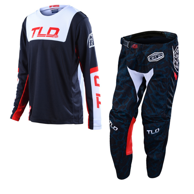Troy Lee Designs Youth GP Kit Combo - Fractura Navy Red
