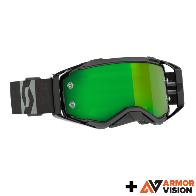 Scott Prospect Goggle Black / Grey - Green Chrome Works + Free Smartfilm