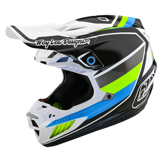 Troy Lee Designs SE5 Composite Helmet - Reverb White / Blue